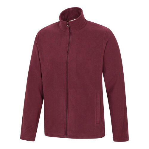 Mountain Warehouse Mens Raso Full Zip Fleece Top - Dark Burgundy
