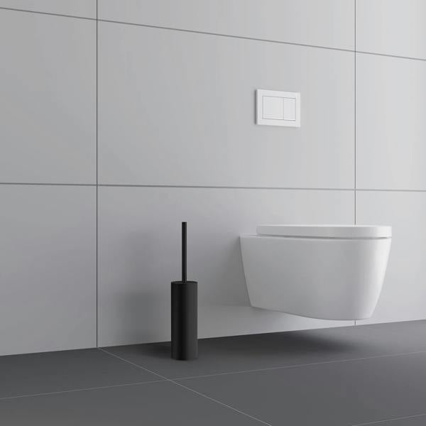 Smedbo Matt Black Toilet Brush and Holder
