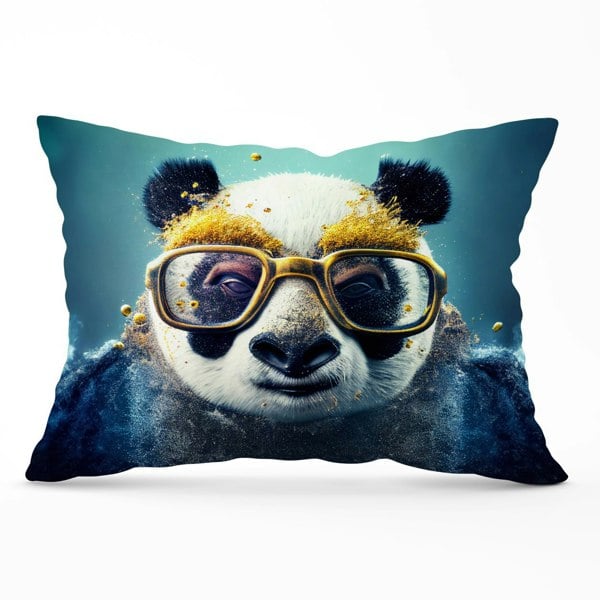 Warren Reed Panda With Golden Glasses Splashart Cushions