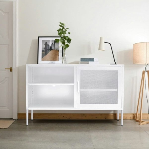 Freestanding Steel File Filing Cabinet with Open Shelves Living and Home 