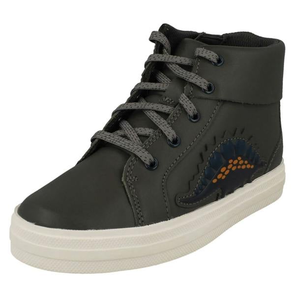 Clarks Childrens Clarks Animal Detailed Lace Up Ankle Boots Nova City