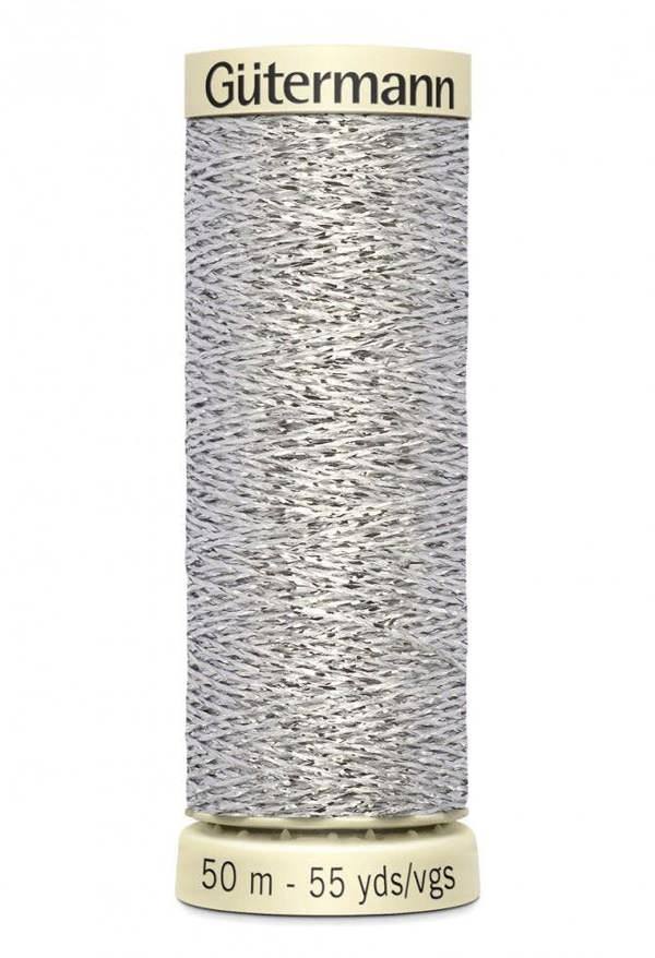 Gutermann Metallic Effect Thread 50m Polyamide, Polyester Thread Suitable For Dressmaking