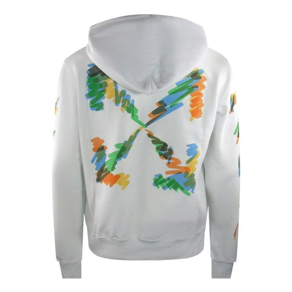 Off-White SMR Print Logo Slim Fit Hoodie - White