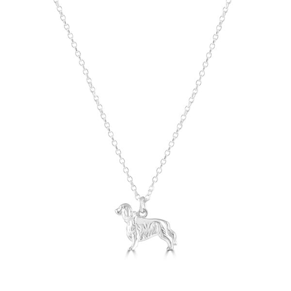 King Charles Spaniel Silver Necklace - Personalised - MYLEE London