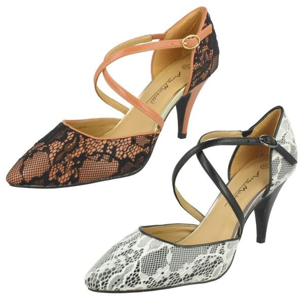 Anne Michelle Ladies Anne Michelle Pointed Toe Court Shoes