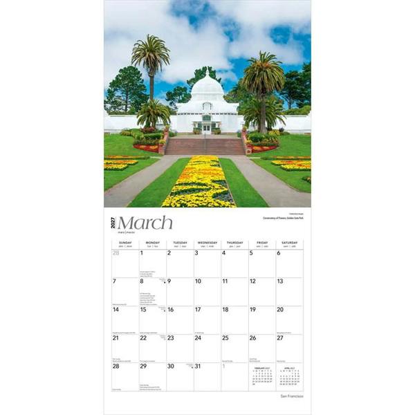 San Francisco Calendar 2027, Wall Calendars, Month To View, Travel, Gift