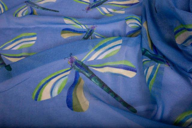 Art on Scarves Recycled Bottle Scarf - Dragonflies