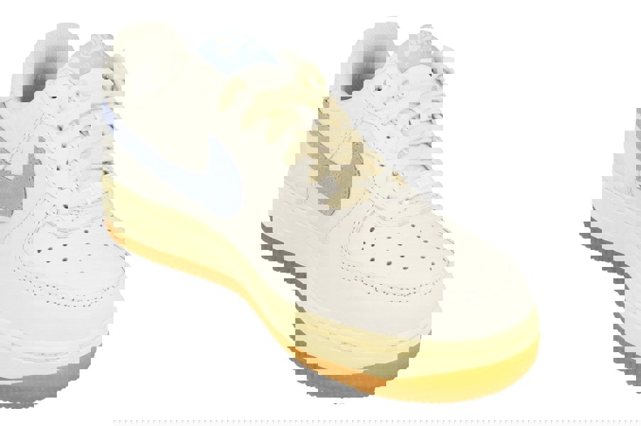 Nike Air Force 1 07 Womens Trainers Fd9867  100 - White Cobalt Bliss Alabaster 100 - Photo 3