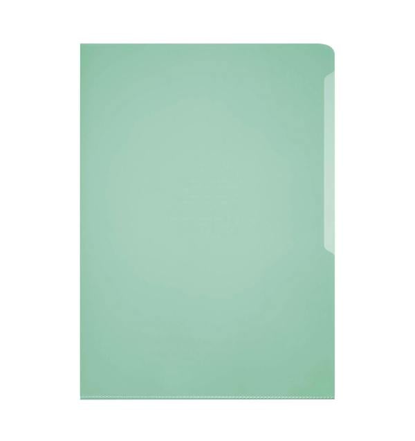 Durable Clear Plastic Cut Flush Document Wallet Folder | 50 Pack | A4 Green