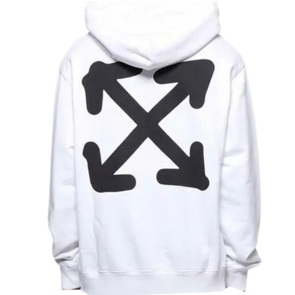 Off-White Off White Face Arrow Slim Fit Hoodie - White