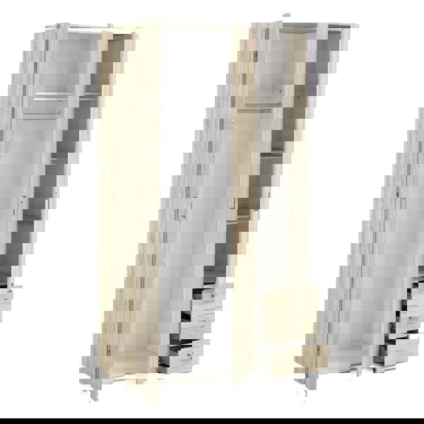 Furniture To Go Space Wardrobe - 3 Doors 3 Drawers in Oak 2000