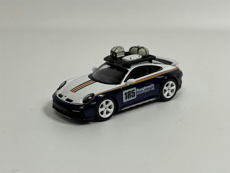 Mini GT Porsche 911 Dakar Rallye Design Package White Gentian Blue Metallic LHD 1:64 Mini GT MGT00805L