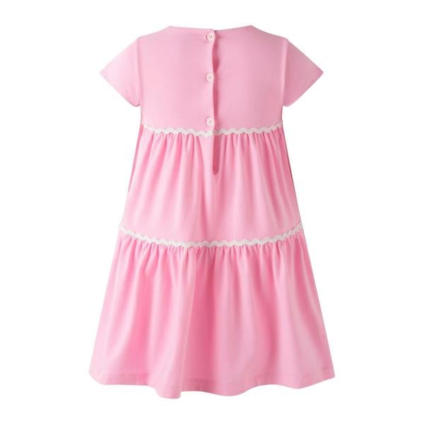 Rachel Riley Pink Ric Rac Jersey Dress