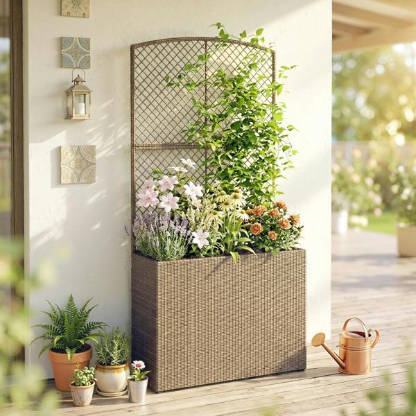 Rattan Garden Bed