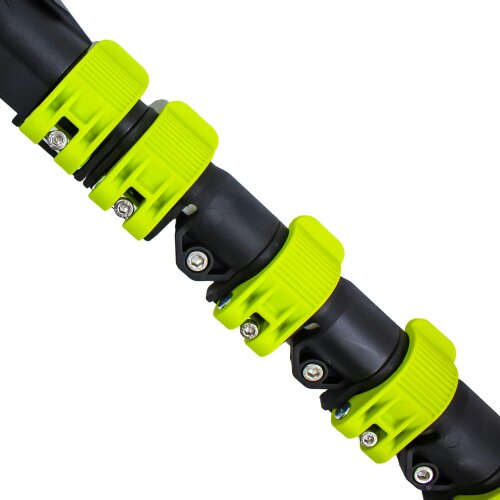 Equip2clean 5.5m (18') Lightweight Aluminium Telescopic Lance with Brush – 6 Section, 4200 PSI