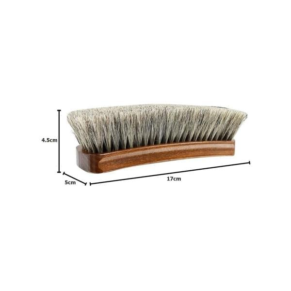 BIRCH Horsehair Brush Large - For Polishing Shoes, Boots and Leather 17cm