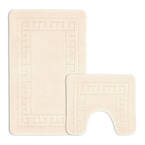 Velosso Greek Key Bathmat Set - Antislip
