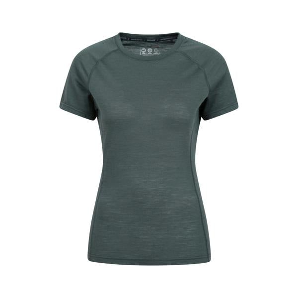 Mountain Warehouse Womens/Ladies Summit Merino Wool Thermal Top - Khaki Green - 