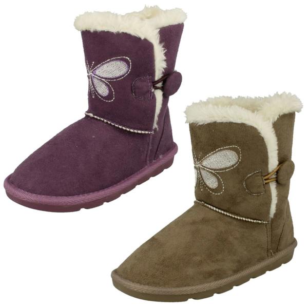 Spot On Girls Spot On Fur Lined Short Boots