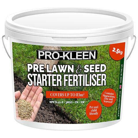 ProKleen Pro-Kleen Pre Lawn & Seed Starter Fertiliser - Phosphorus Rich Formula with Nitrogen, Potassium & Magnesium Oxide 2.5kg