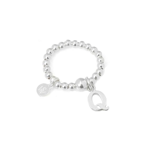 Say It With Classic Initial Ball Ring - Sterling Silver (Large)