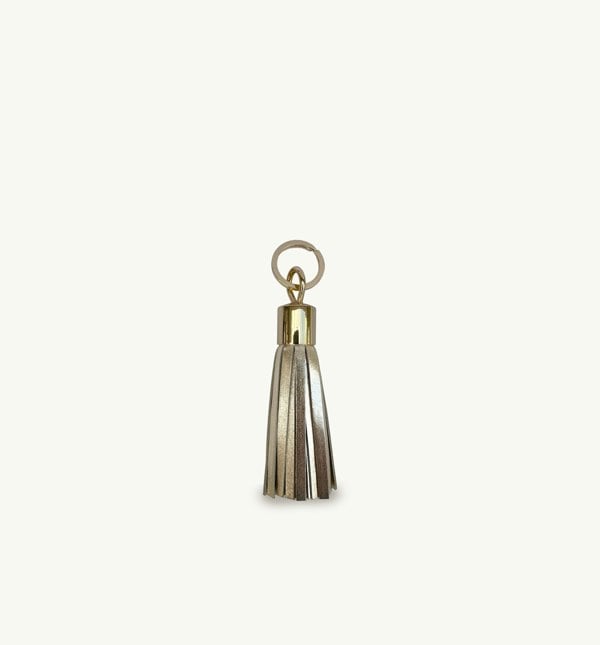 Apatchy London Gold Leather Luggage Tag and Tassel Gift Set