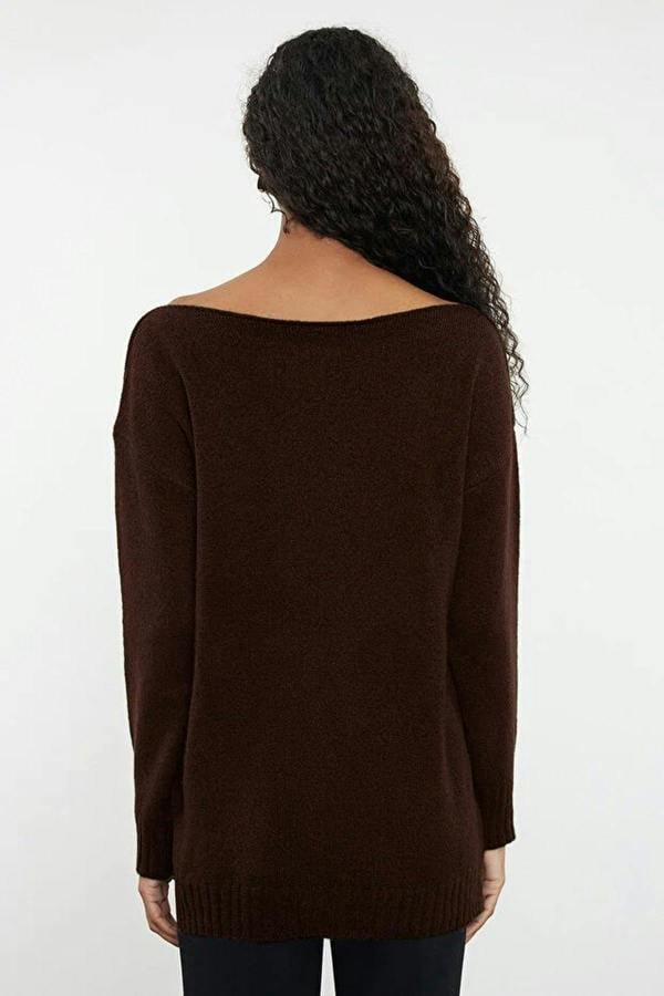 WOVCOR Boat Neck Basic Knit Sweater