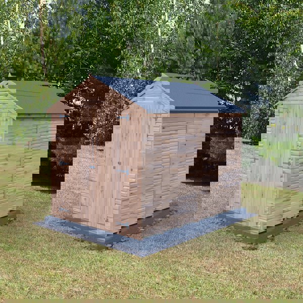 Shire 8x6 Langley double door security window apex shed 12mm shiplap interlock cladding