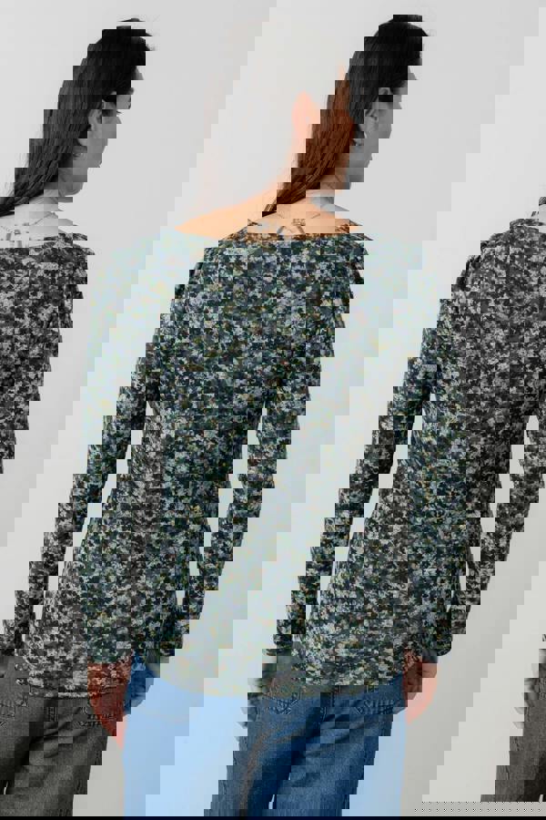 Lily & Me Abigail Brushed Knit Top Green