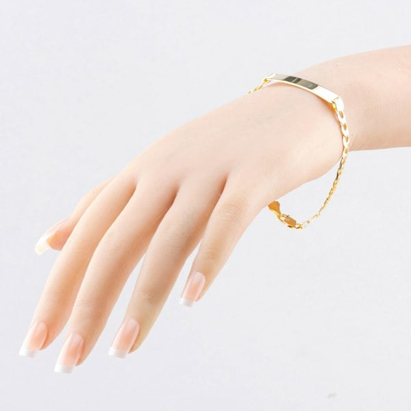 T. H. Baker 9ct Yellow Gold 7.5 Inch ID Curb Chain Bracelet SIDB-580-9Y-7.5