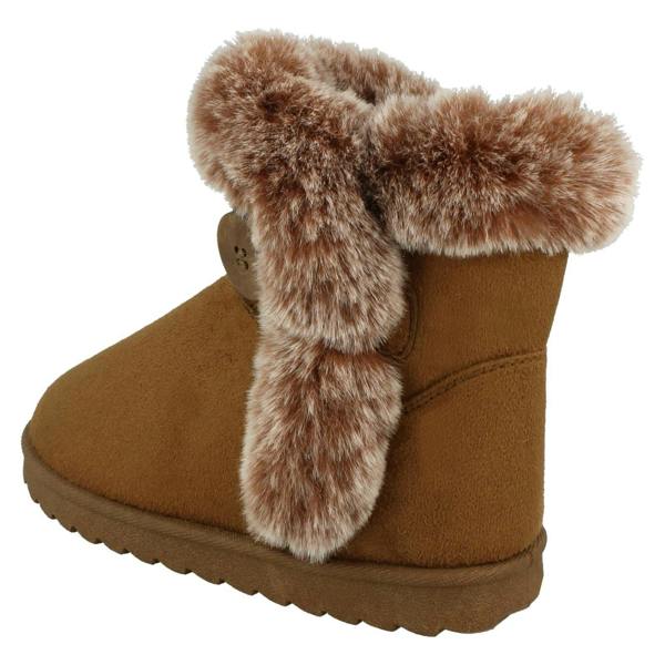 Spot On Girls Spot On Fur Trim/Lined Ankle Boots H4142
