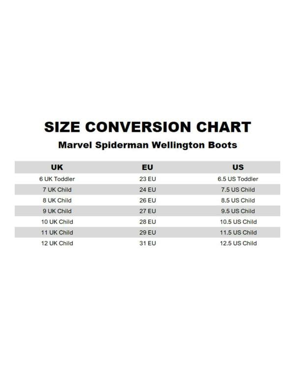 Spiderman Boys Red Character Wellington Boots without Handles