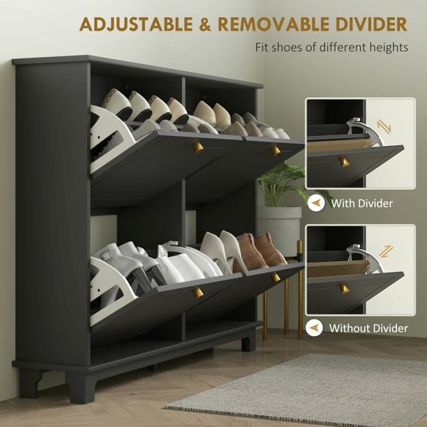 Flip-down Shoe Cabinet