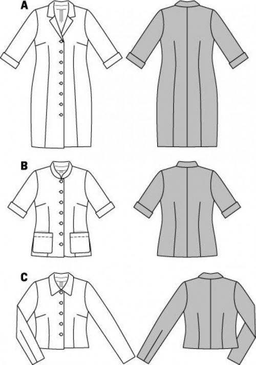 Burda Sewing Pattern 6760 Dresses, Jackets, Shirts and Tops For Women, 10-12-14-16-18-20-22 - Easy