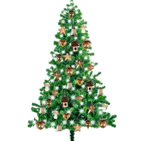 14cm Gold Sequin Teardrop Bauble Set of 3 Christmas Hanging Decorations image 8