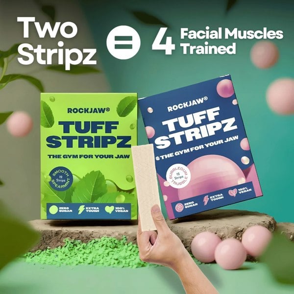 ROCKJAW® Tuff Stripz | Tough Chewing Gum for Beginners | NEW