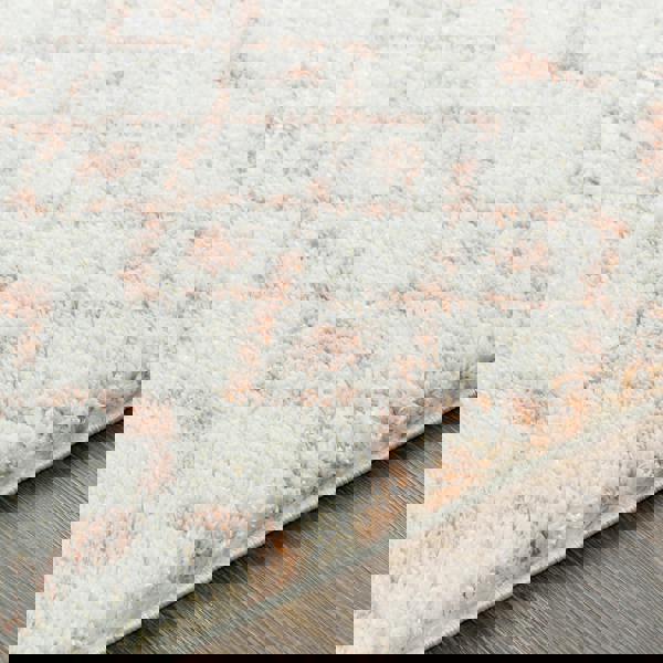 Livabliss Aliyah Shag-Global Pink Ivory Plush Soft Pile Rug