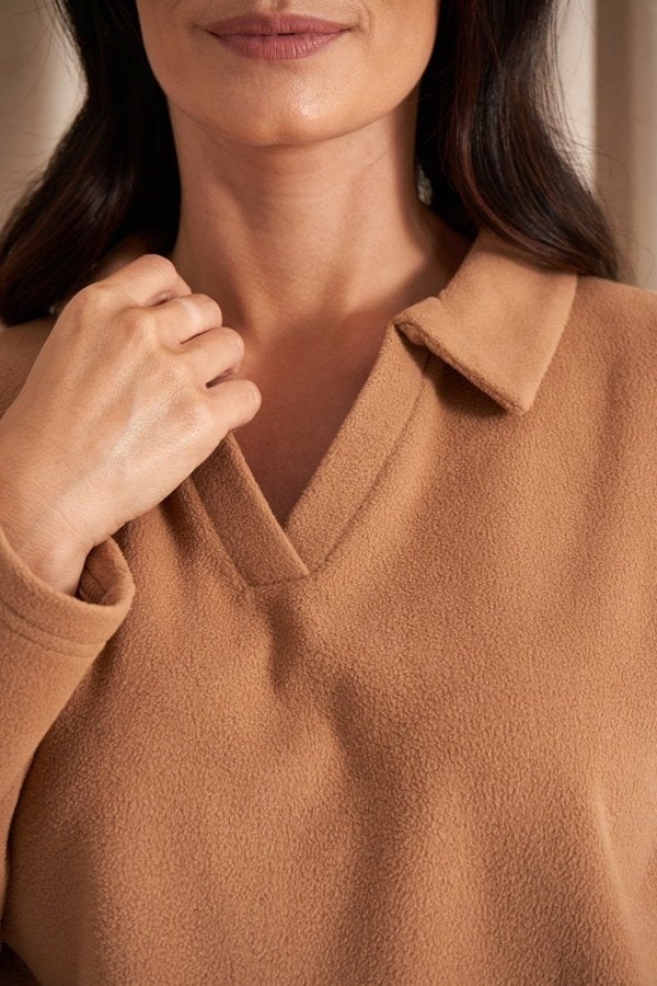 Fleece Lounge Set in TanLoungewear