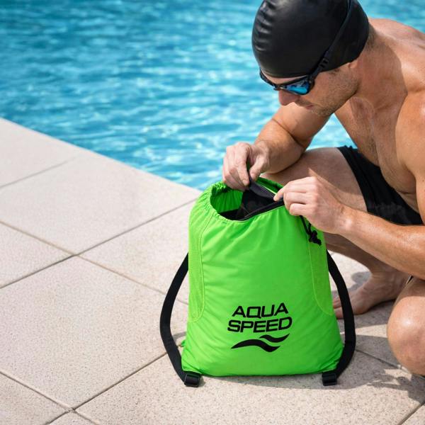 Aqua Speed Large Mesh Pool Backpack | Ventilated Bag for Wet Gear Storage