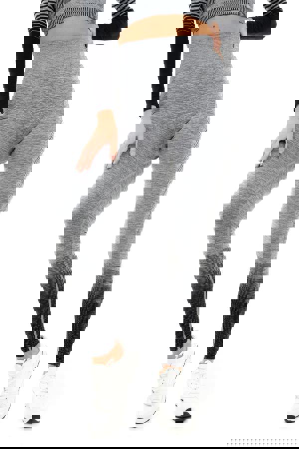 Smart Living Women's Gradient Stripe Leggings - Grey Marl/ Black