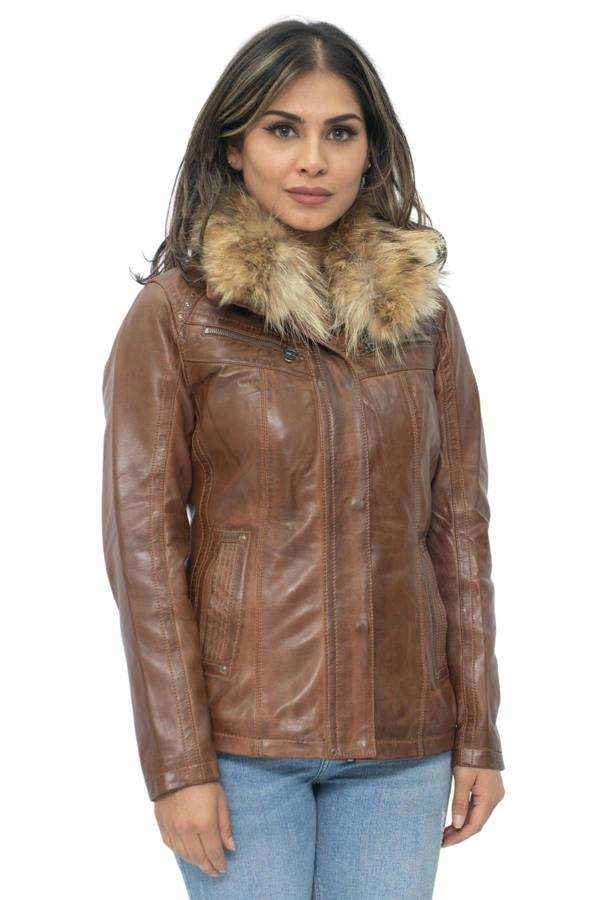 Infinity Leather Womens Leather Parker Jacket-Arvada