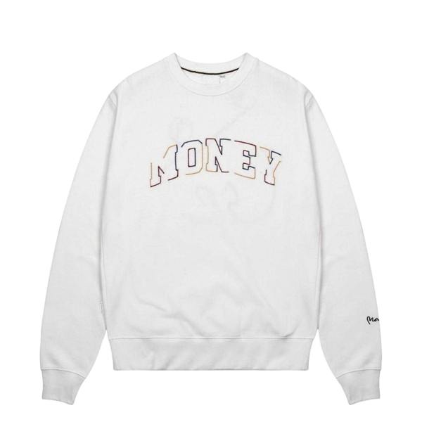 Money Mens Block Knitted Sweatshirt - White - 