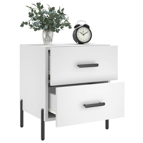 Berkfield Bedside Cabinet White 40x35x47.5 cm Engineered Wood