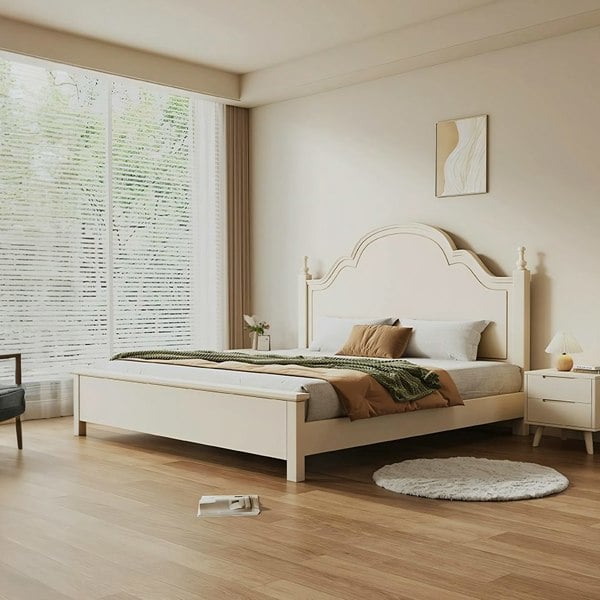 Andrea King Size / Super King Size Bed With Storage, Cream-Rit Concept-Rit Concept