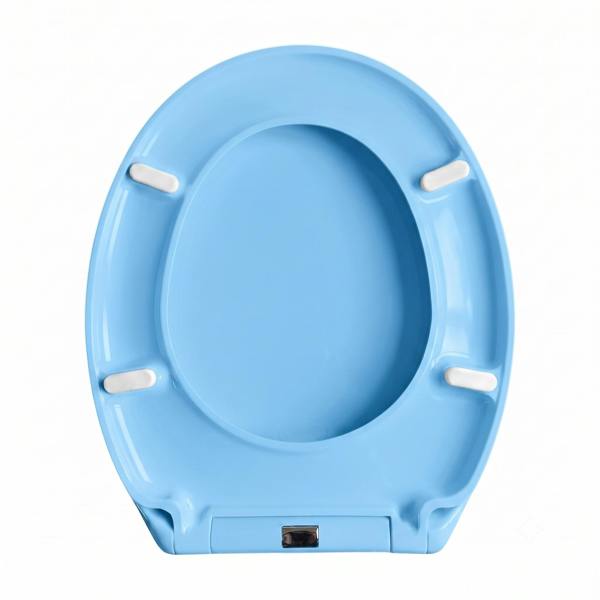 RTS Sky Blue Top Fix Slow Close Quick Release Toilet Seat