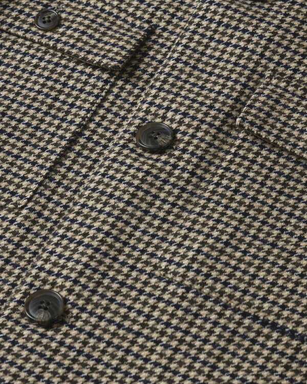 Steel & Jelly Hawkridge - Houndstooth Wool Blend Harrington Jacket
