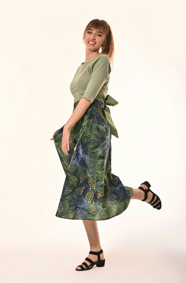 Frock Tales Primrose Top With Bow In Sage