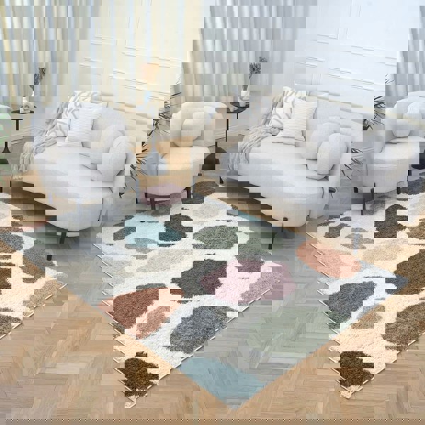 Moodi Shaggy Multicolour, 30 mm thick pile, underfloor heating | THE RUGS