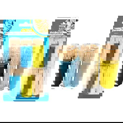 KAV Wooden 1200 PCS Appetisers Toothpicks Eco-Friendly Cocktail Sticks Pocket Tooth Picks for Home, Office, Restaurants, Party or Crafts - 65mm