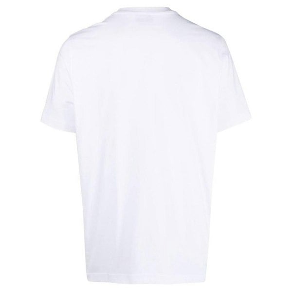 Diesel Peel Effect Logo White T-Shirt L